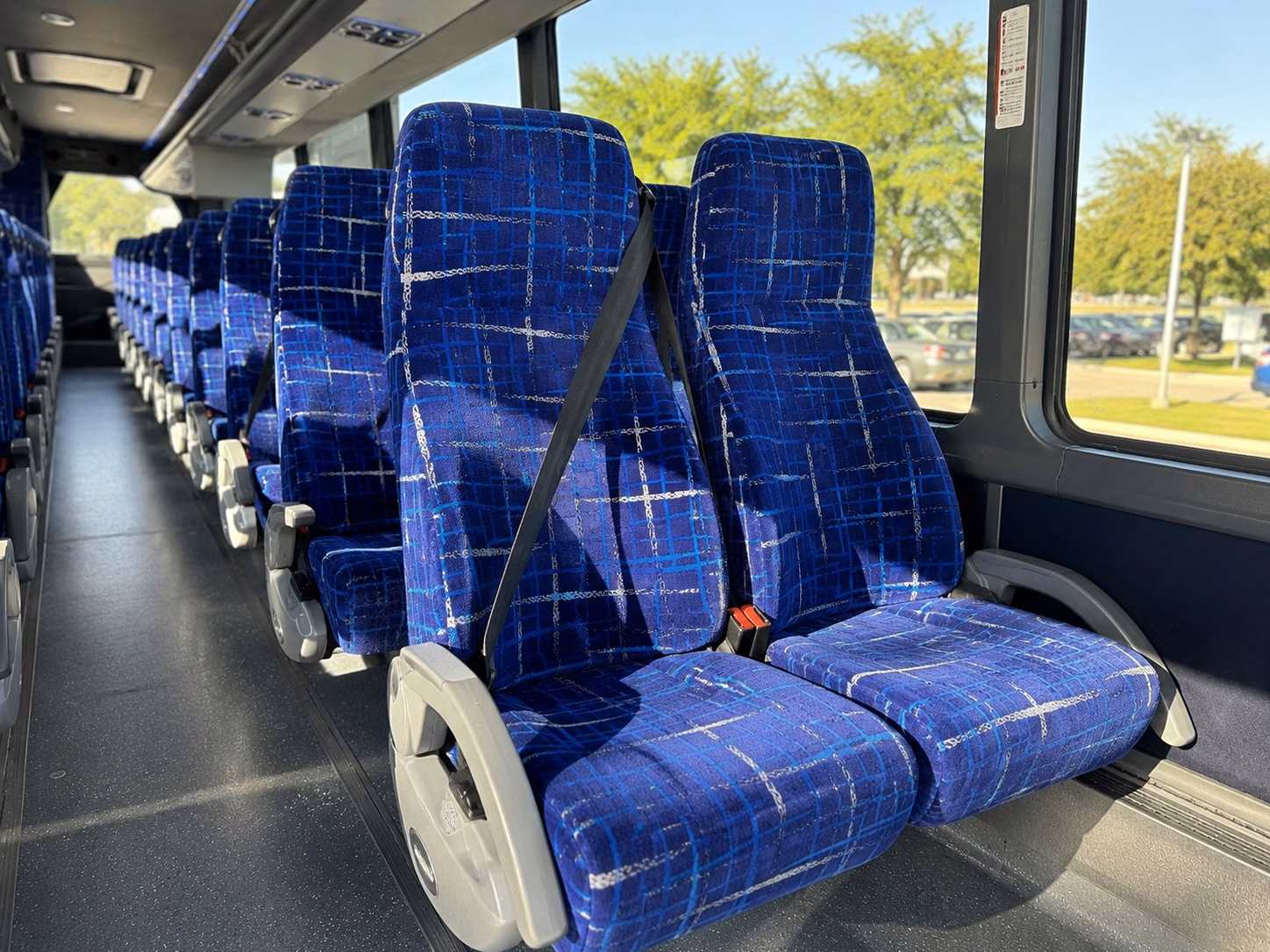 chino charter bus rental interior